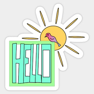 Hello world Sticker